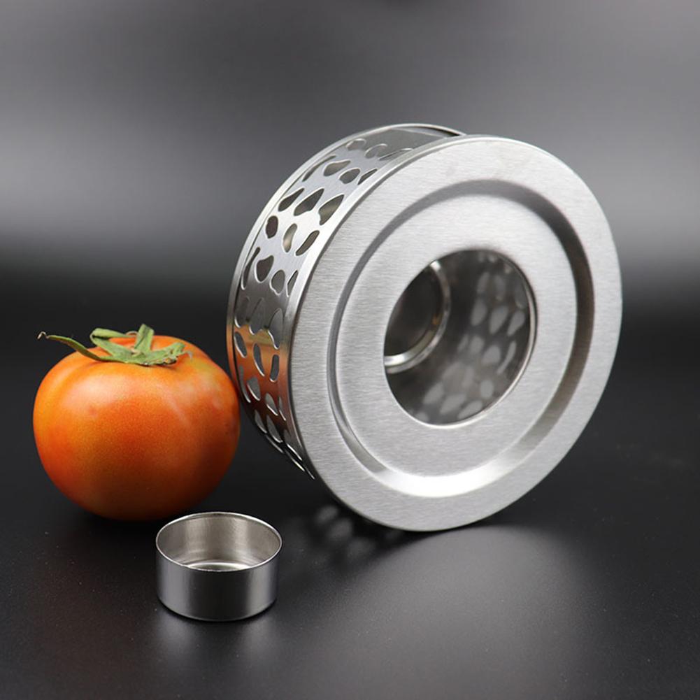 Stainless Steel Tea Heater Stove Heat-resistant Portable Tea Warmers Trays Stable Hollow-out Anti-rust for Hot Milk Coffee Water