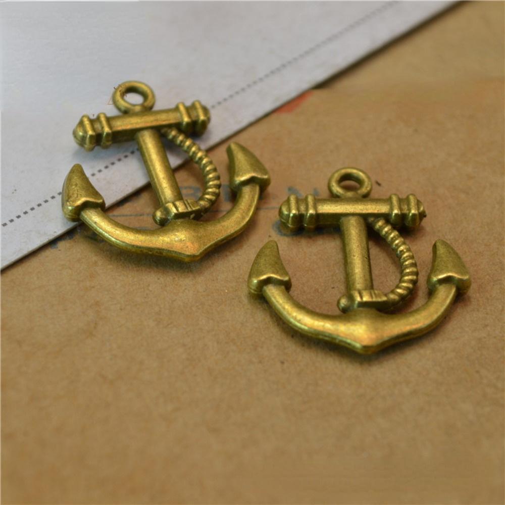 

50 шт./лот Подвески в виде якоря моряка Ретро Браслет Серьги Металлические аксессуары DIY Шармы Изготовление ювелирных изделий бронзовый