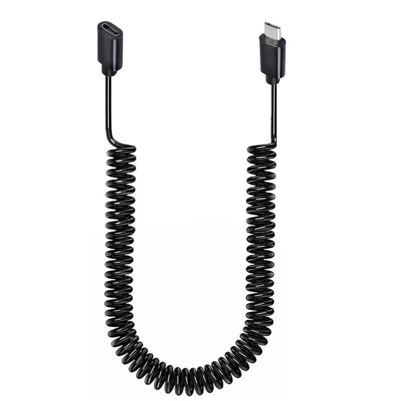 

Flexible Micro USB Female to Micro USB Male Cord Signal Stability Transmission Cable 39.37in/118.11in Long Wire чорний