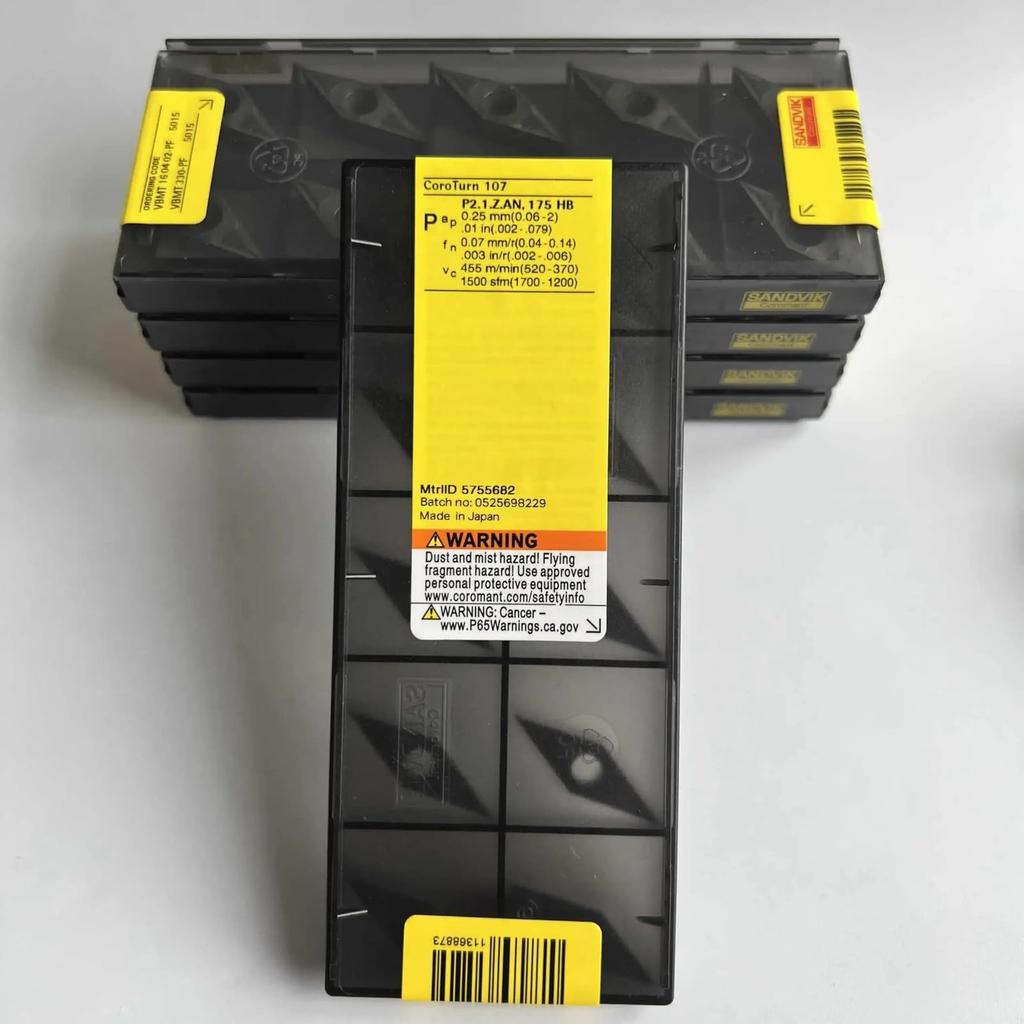 Original Sandvik / VBMT160402-PF 5015 /Carbide CNC Blade 10 PCS