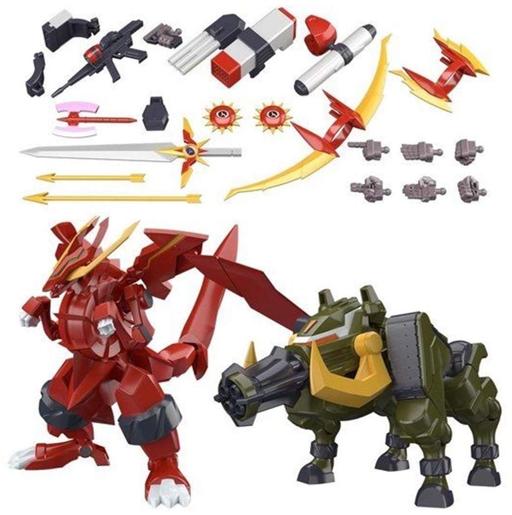 Super Minipla GEAR Warrior Dendoh Full Armor Dendoh Option Parts & Gatling Boar & Dragon Flare Set (Candy Online Shop Exclusive)
