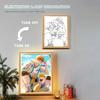 Light Painting Picture Frame Anime Figures Haikyuu!!  Shoyo Hinata Led Night Lights Bedroom Home Decorative Kids Gift Moon Lamps