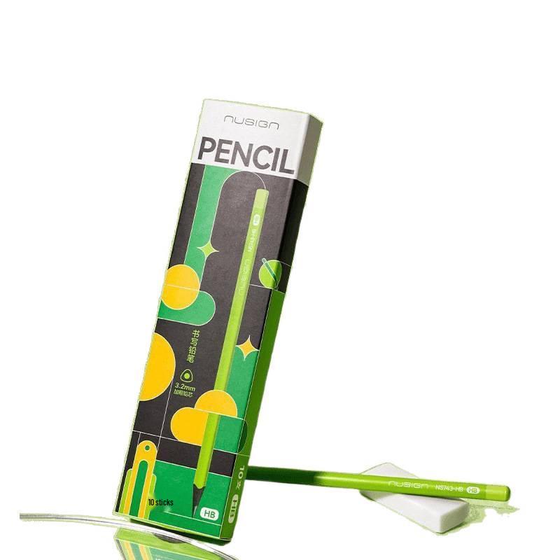 Sai Little Green Rod Black Lead Pencil with Thickened Core for Elementary Students
