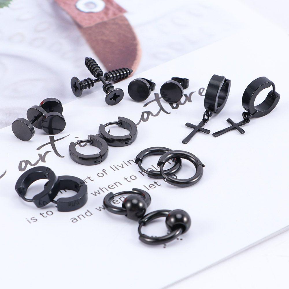 Titanium Stainless Steel Accessories Unisex Jewelry set Drop Earring Hoop Earrings Stud Earring