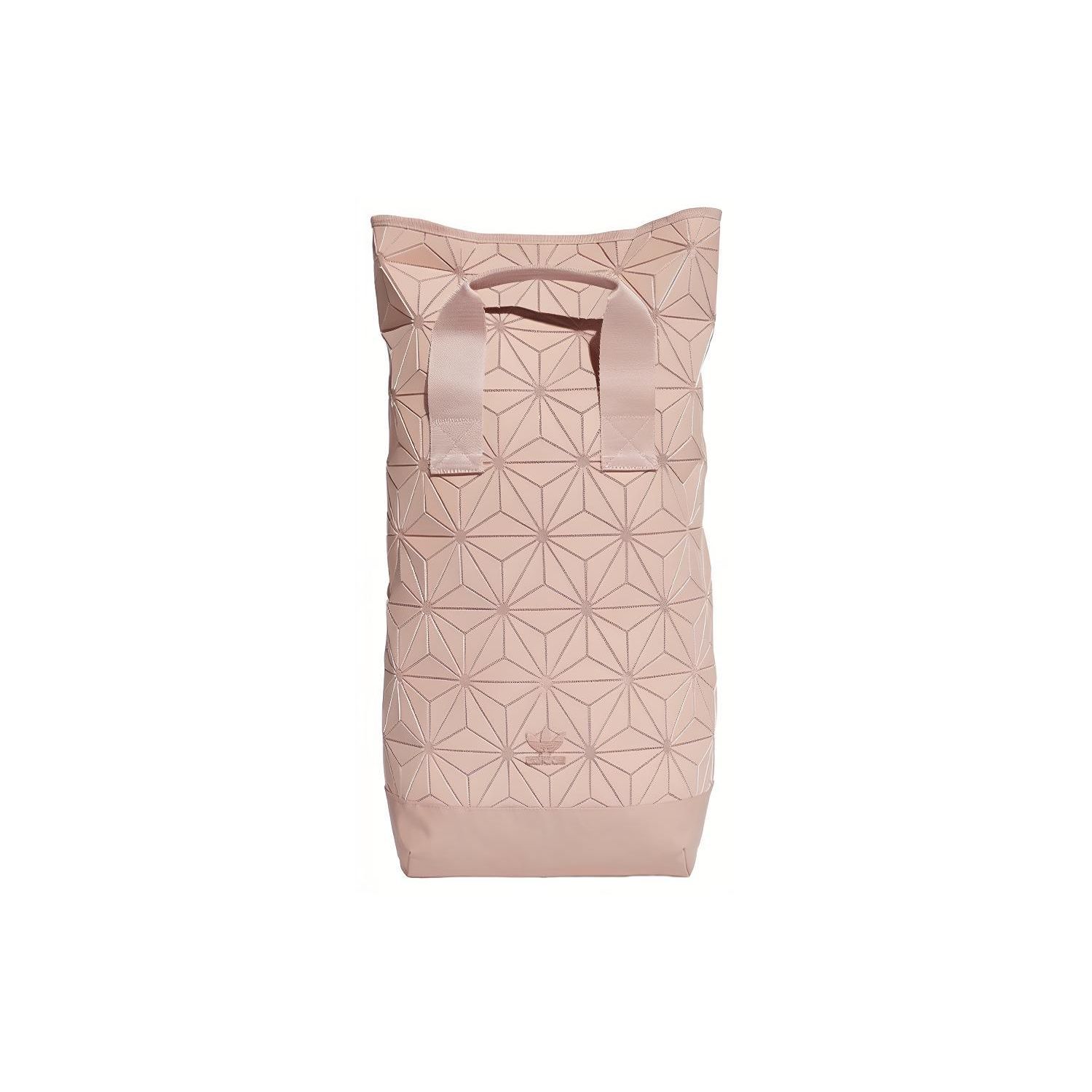 Adidas Originals X Issey Miyake 3D Diamond Geometric Splicing Large Capacity Polyester Backpack Unisex backpack Light-Pink DT6296 Flesh Pink