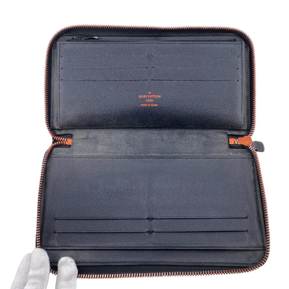 Louis Vuitton M62931 Zip Around Monogram Ink Monogram Zippy Organizer NM Purse Navy Monogram Women Used