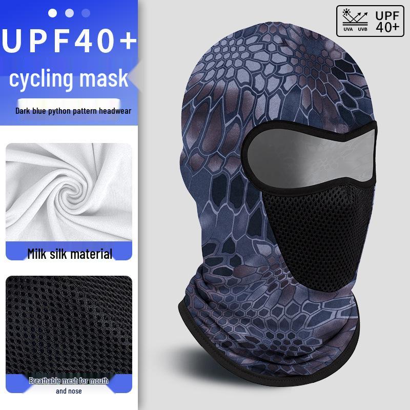 Herren Eis-Seide Vollgesichts-Motorrad-Sportmaske - Winddicht & Sonnenschutz Halsbekleidung