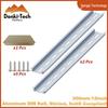 Aluminum Alloy Electrician Slide Rail - 4/8/12 Inch Top Hat Slotted Rail for Mounting Hardware Components