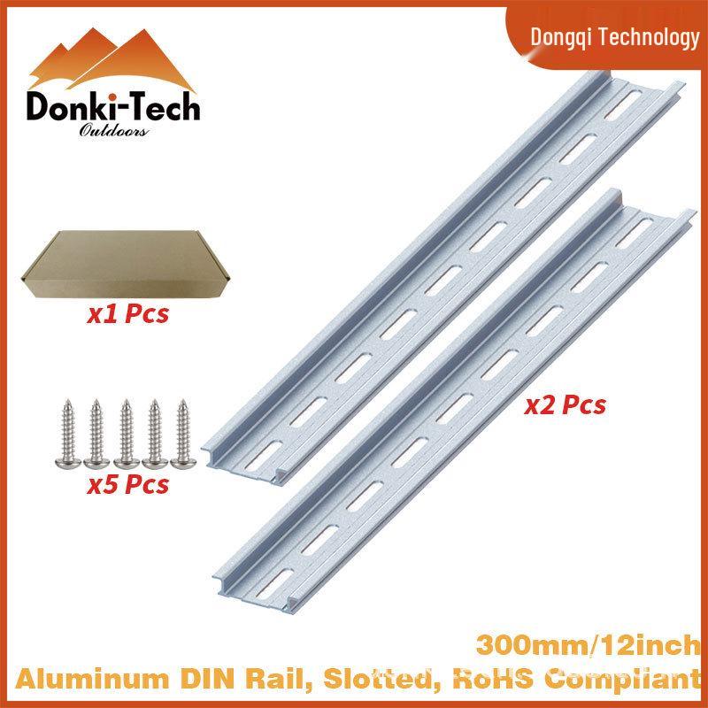 Aluminum Alloy Electrician Slide Rail - 4/8/12 Inch Top Hat Slotted Rail for Mounting Hardware Components