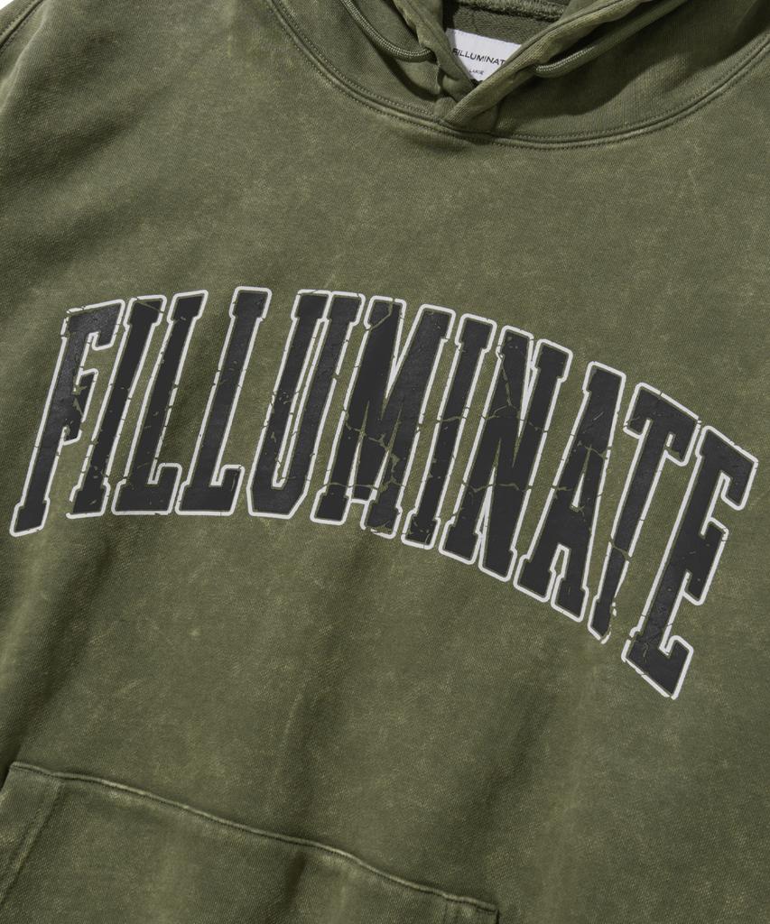 Washed Arch Logo Hoodie - Khaki