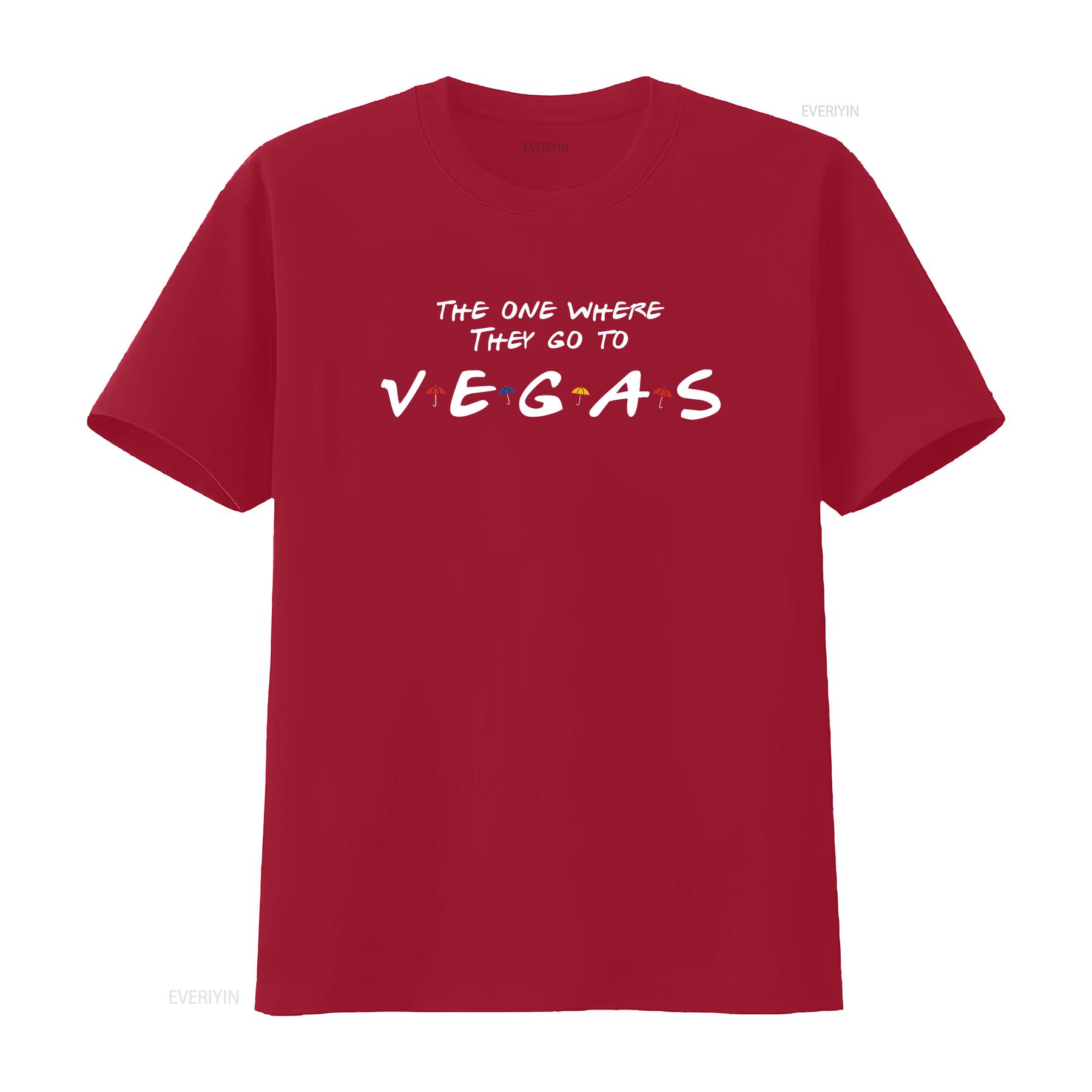 

The One Where They Go To Vegas T Shirt Family Vacation Las Trip Bff Funny vintage Washed Top For Everyday Wear designer clothes S