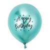 10pcs Birthday Balloons Chrome Latex Happy Birthday Printed Pattern Baby Shower Balloon Metal Birthday Party Decorations