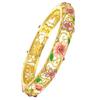 Stylish Four Leaf Clovers Enamel Alloy Bracelet Featuring Smooth Drip Oil Craft and Ethnic Flair Versatile Use