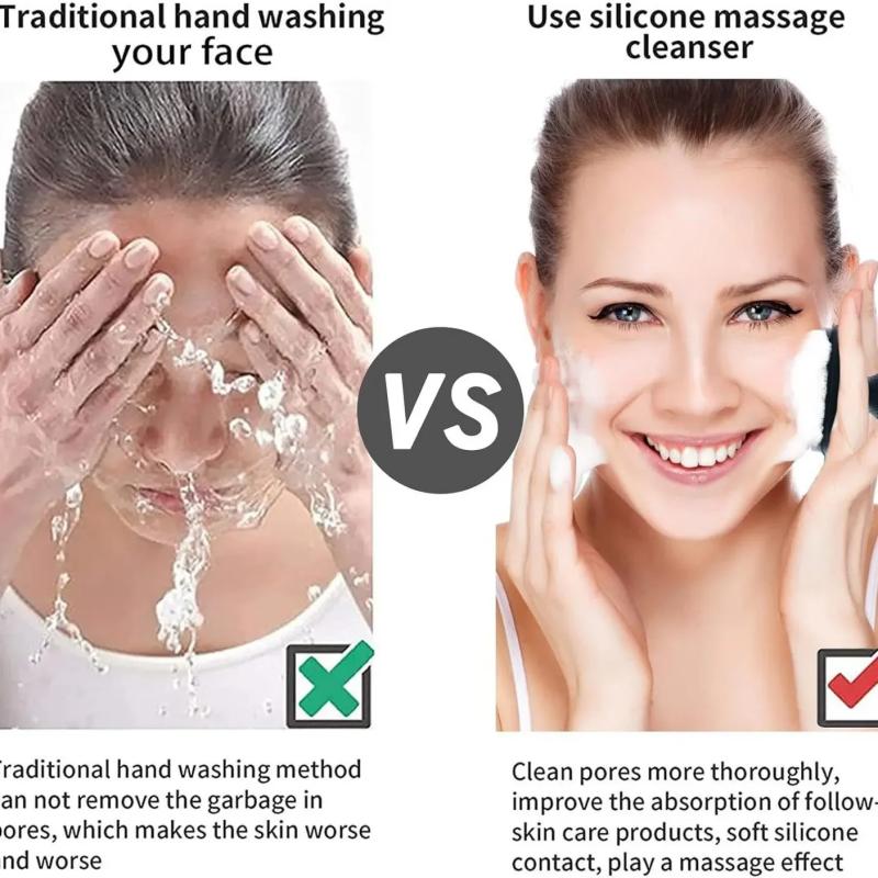 1PC Silicone Face Scrubber for Men Women Facial Cleansing Brush Silicone Face Wash Brush Manual Cleansing Skin Care Face Brushes