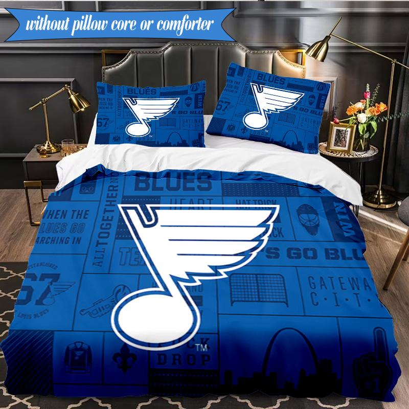 3PCS Nashville Predators Printed Bedding Set For Bedroom dormitory, Includes 1 Duvet Cover & 2 Pillowcases for All Seasons Home Decor Fan gifts
