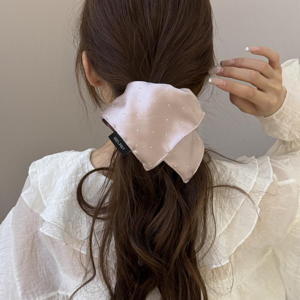 Full Sky Star Satin Large Intestine Hair Band, Solid Color High-end Hair Accessory, Hair Tie, Hair Tie, Hair Accessory, Leather Band