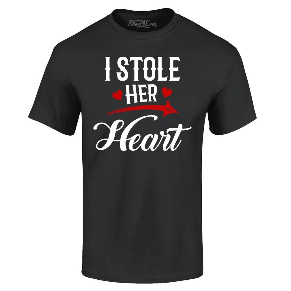 

I Stole Her Heart Couples Matching Valentine T-shirt Couples Shirts M