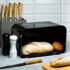 Stahl-Brotkasten mit Schneidebrett Kinghoff Kh-1071
