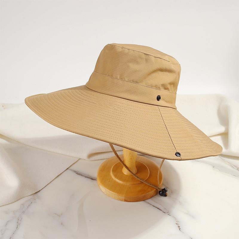 Summer Quick Dry Wide Brim Fisherman Hat With Sun Protection For Outdoor Hiking Camping