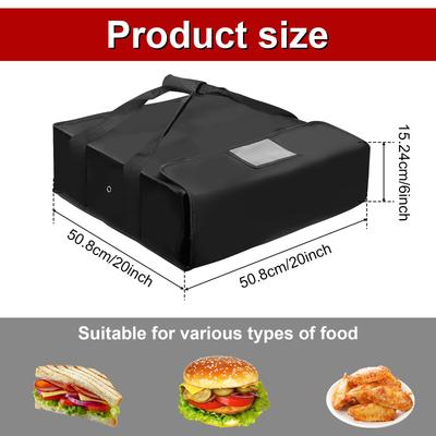 Pizza Food Delivery Bag 600D Polyester Oxford Cloth Waterproof Pizza Carrier Bags Foldable Catering Store Insulated Delivery Bag