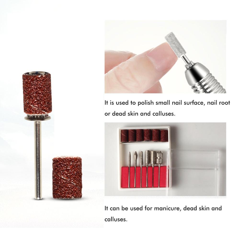 12pcsset Nail Drill Bits Sanding Bands File Kit 2.3mm (332in) Shank Diameter Grinding Head