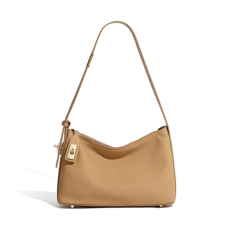 Women's first-layer cowhide bag 2025 new model genuine leather commuter dumpling bag, high-end commuter crossbody bag, handbag, underarm bag