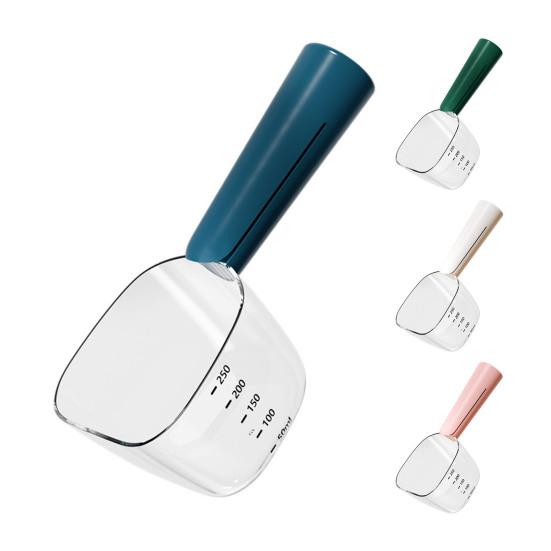 Lingură pentru hrană de câini cu măsurare precisă, lingură pentru hrană de pisici cu funcție dublă, capacitate 1 cană, lingură de măsurare pentru hrana animalelor de companie, pentru hrănirea animalelor de companie