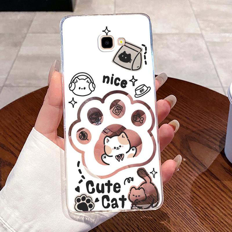 Für Samsung Galaxy J4 Plus Hülle SM-J415F Ästhetisch Niedliche Katze Astronaut Transparent Handyhülle Für Samsung J4Prime 2018 Rückseite
