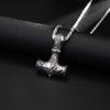 New Mens Goat Thor Hammer Chain Fashion Pendant Necklace