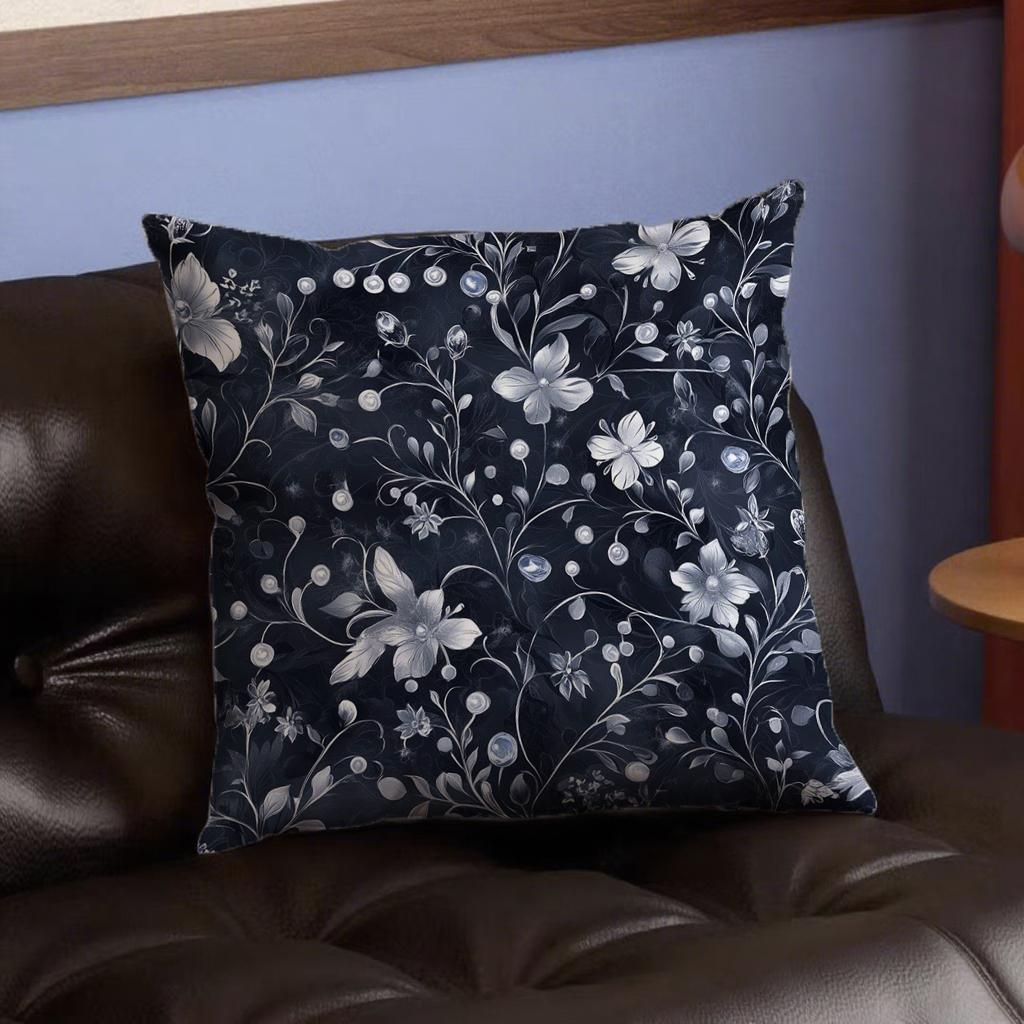 Blue Pillowcases with Unique White patternSuitable for Sofa Car Bedroom Decorative Cushion Cover Pillow Cover
