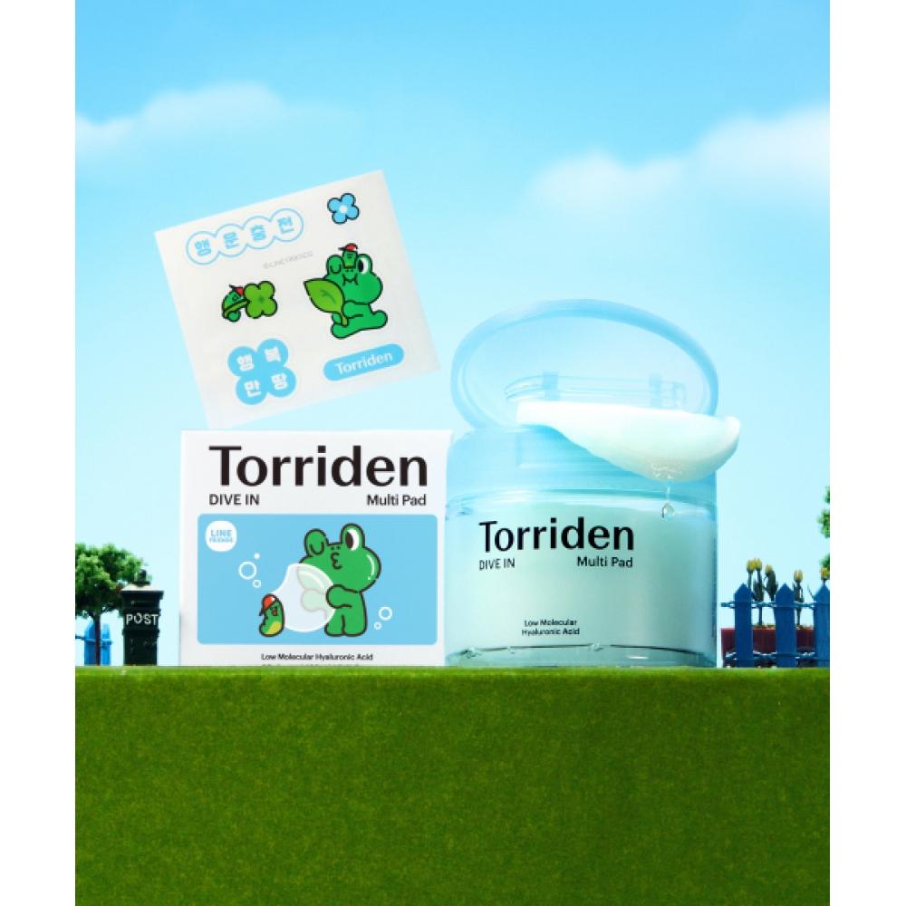 Torriden [lIne Friends Collaboration] Torriden Dive In Low Molecular Hyaluronic Acid Multipad 80 Sheets