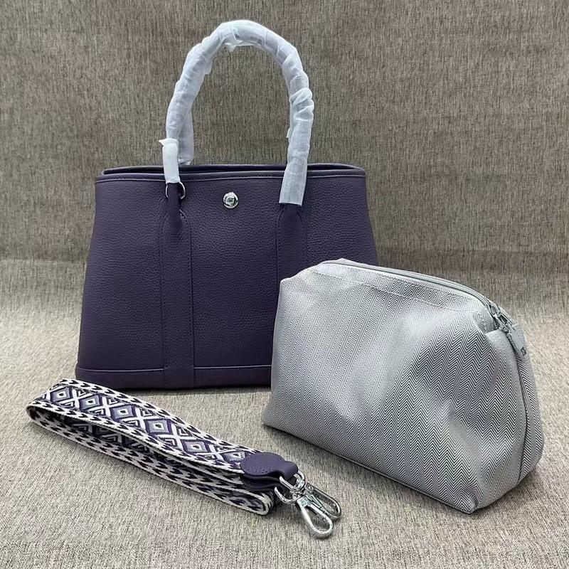 Layer Lychee Pattern Cowhide Garden Bag Fashionable Simple Large-capacity Portable Single-shoulder Diagonal Leather