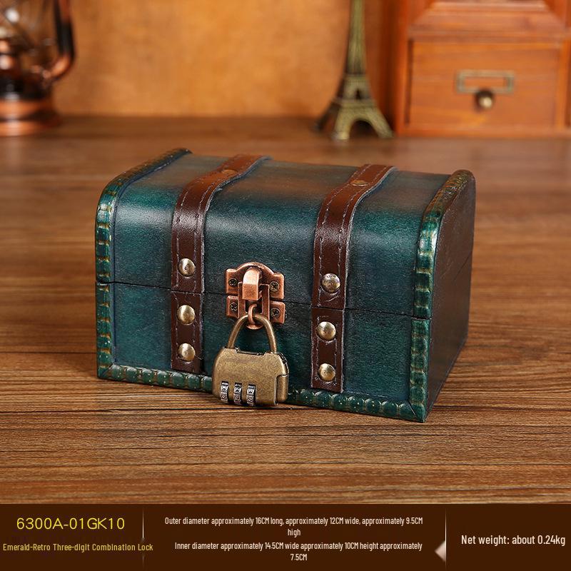Personalized Retro Wooden Jewelry Box for Necklaces and Earrings - Decorative Storage and Gift Packaging