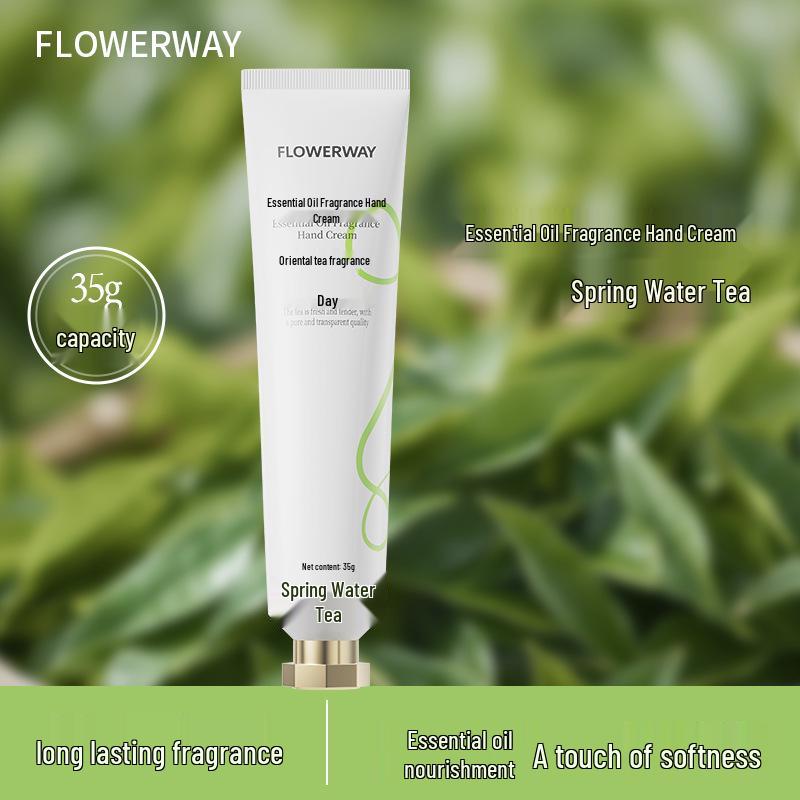 FLOWERWAY Essential Oil Hand Cream: Moisturizing, Hydrating, Refreshing, Long-Lasting Scent for Men & Women, Portable for Autumn/Winter.