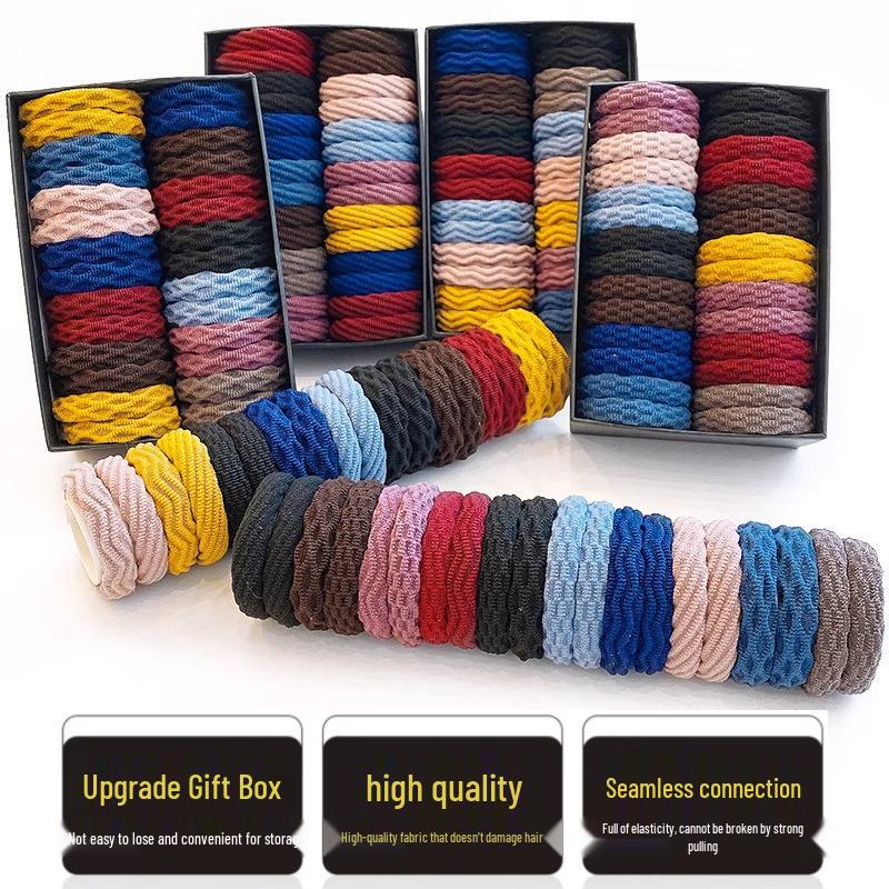 Korean Versatile Thick Hair Tie Rubber Band - Celebrity Adult Ponytail Accessory