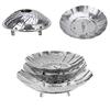 Folding Stainless Food Steamer Vegetable Fruit Food Basket Mesh Steamer Rack Cookware Utensils for Cooking Steam Dia.21/26/28cm