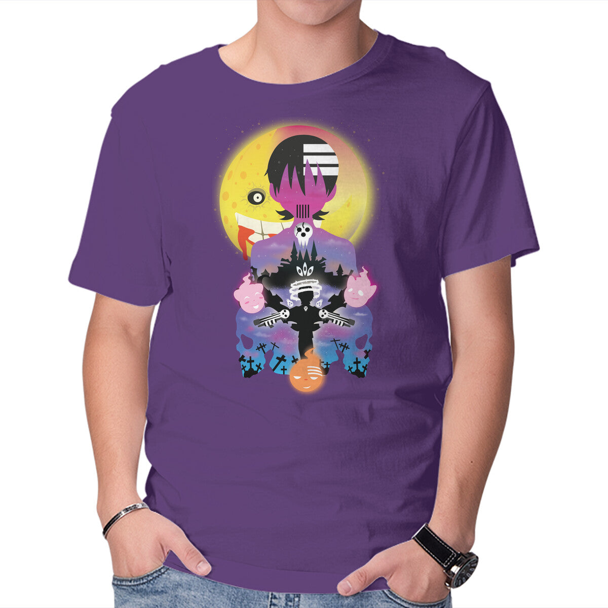 Unisex Crew Neck T-Shirt Resonance Of The Reaper Graphic Short Sleeve Casual Tee M