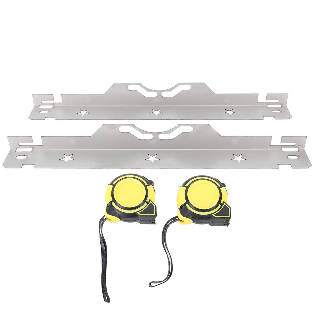 Wheel Alignment Tool with 2 Measuring Tapes Heavy Duty Stainless Steel Toe Alignment Tool Plates