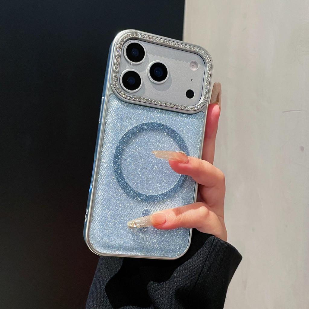 Starry Glitter Magnetic Drop-proof Case for iPhone 17 Pro Max, Apple Sense 16/15