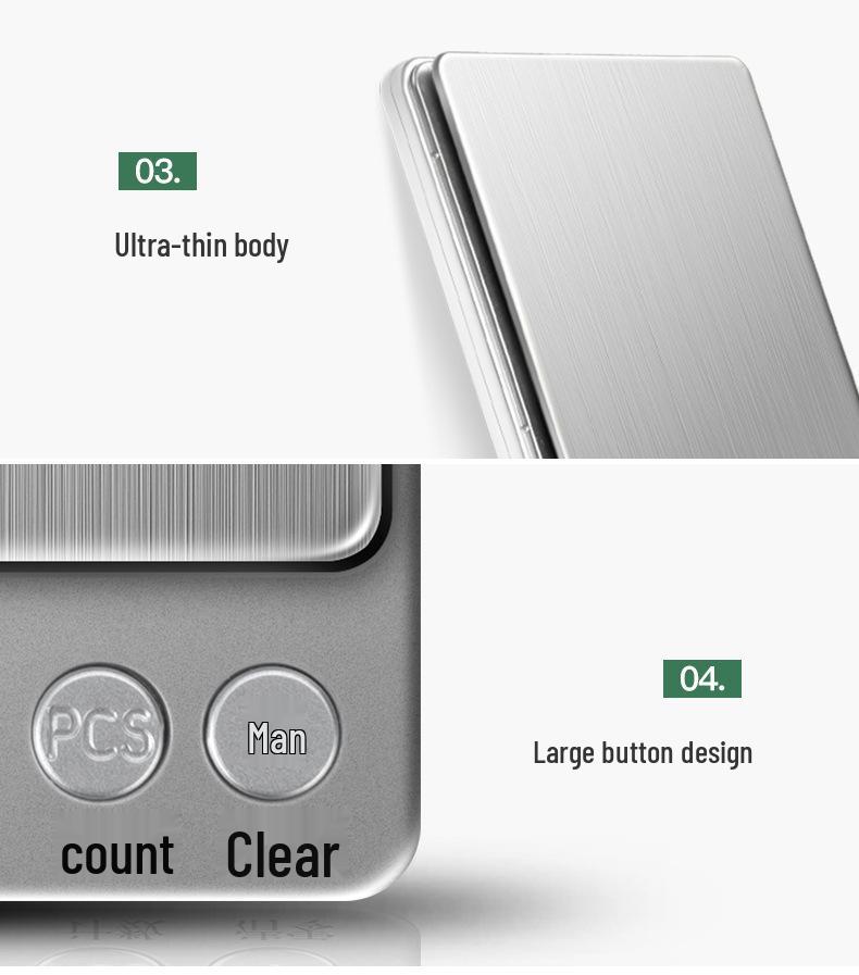 High-Precision Kitchen Scale: 0.01g Accurate Electronic Baking Scale for Weighing Food