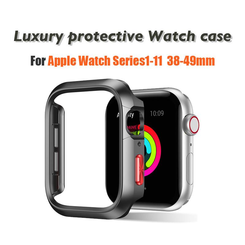 Hard PC Protective Case Frame Bumper Cover for Apple Watch 42mm 44mm 45mm 46mm 49mm Iwatch Series11 10 9 8 7 6 5 4 3 2 1SE Ultra