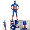 Breathable And Lightweight Captain America Zentai Bodysuit For Halloween Parties