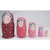 Wooden Matryoshka 5 Russian Dolls To Decorate 2.5 To 11 Cm