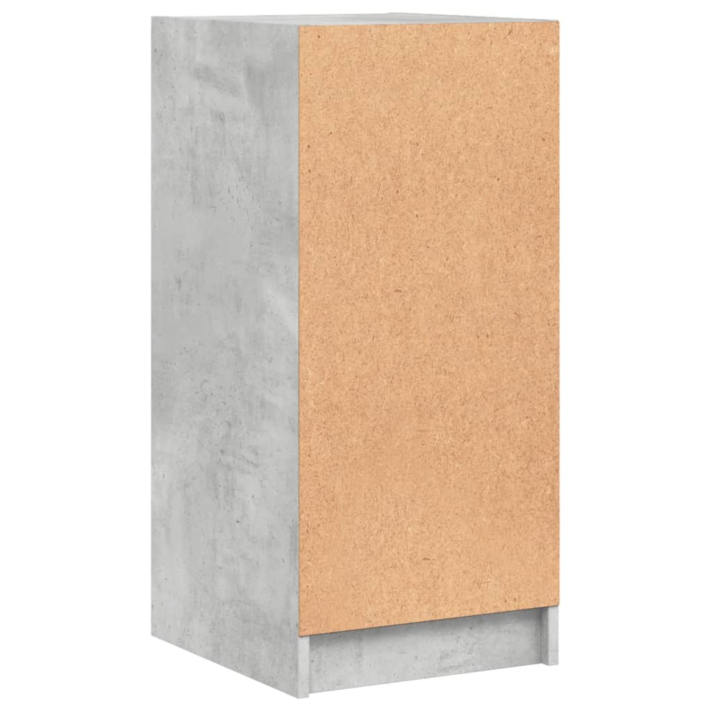 Sideboard with Glass Doors Concrete Grey 35 X 37 X 75.5 Cm