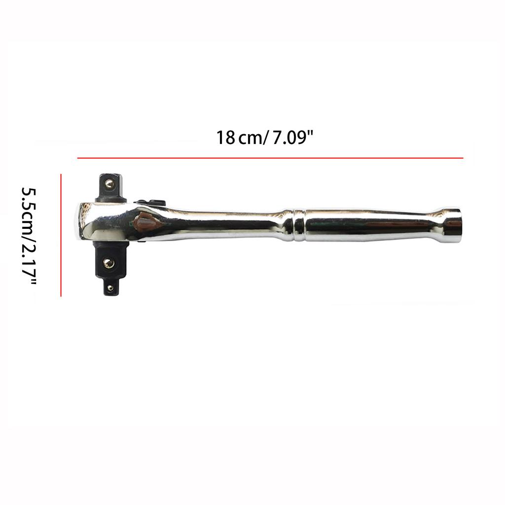 1/4" 3/8" 1/2" Drive Ratchet Wrench Professional Heavy Duty Ratchet Quick-release Reversible Ratchet Spanner 72-Tooth