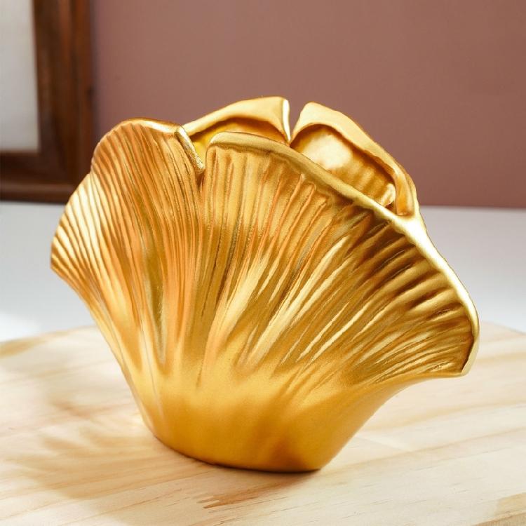 Modern Resin Art Flower Vases Coastal Clam Shell Shape Decorative Vases for Aesthetic Living Room Centerpieces Decors