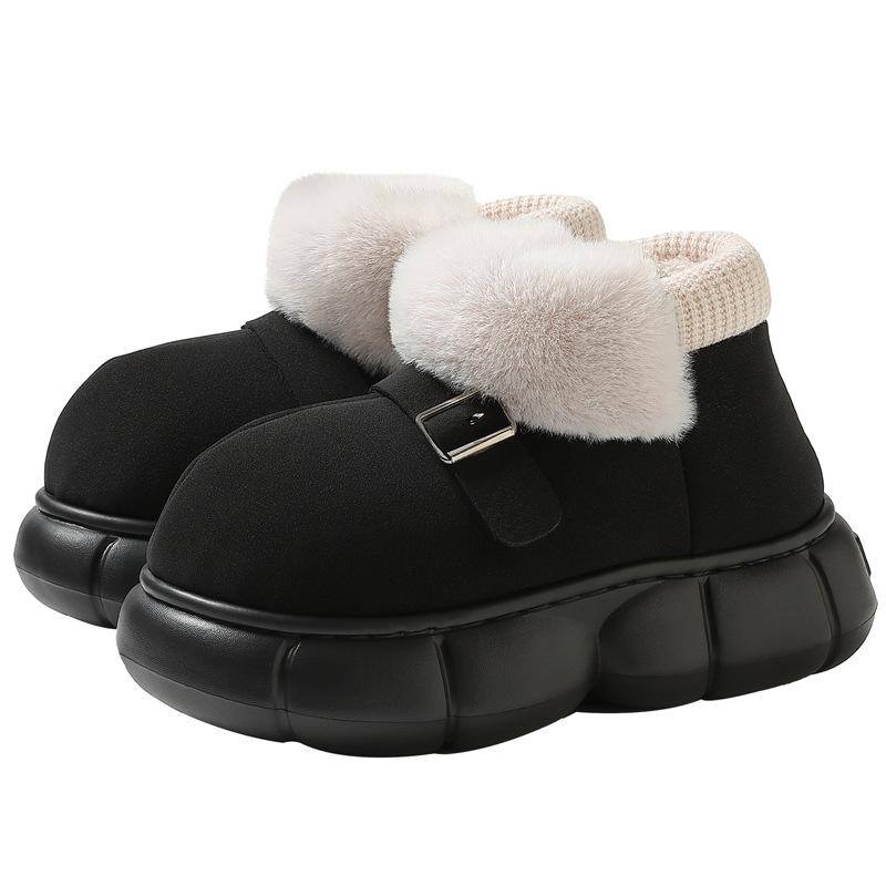 Winter Cotton Slippers Non-slip Velvet Warm Thick Soles All-inclusive Heel Cotton Shoes Cotton Shoes Soft Soles