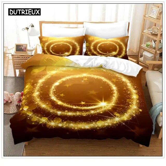 Sada ložního prádla Colorful Star Sky Galaxy Sada povlečení Krajina Vesmír Sada povlaků na přikrývku Černý povlak na přikrývku Mléčná dráha Motiv pro děti Teens Dekor, třídílná sada