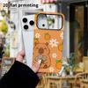Phone Case: 2D Flat Design Suitable for iPhone 18 17 16 15 14 13 Pro, Film Protective Case, Couple Style, Orange Daisy Capybara, Christmas and Hallowe