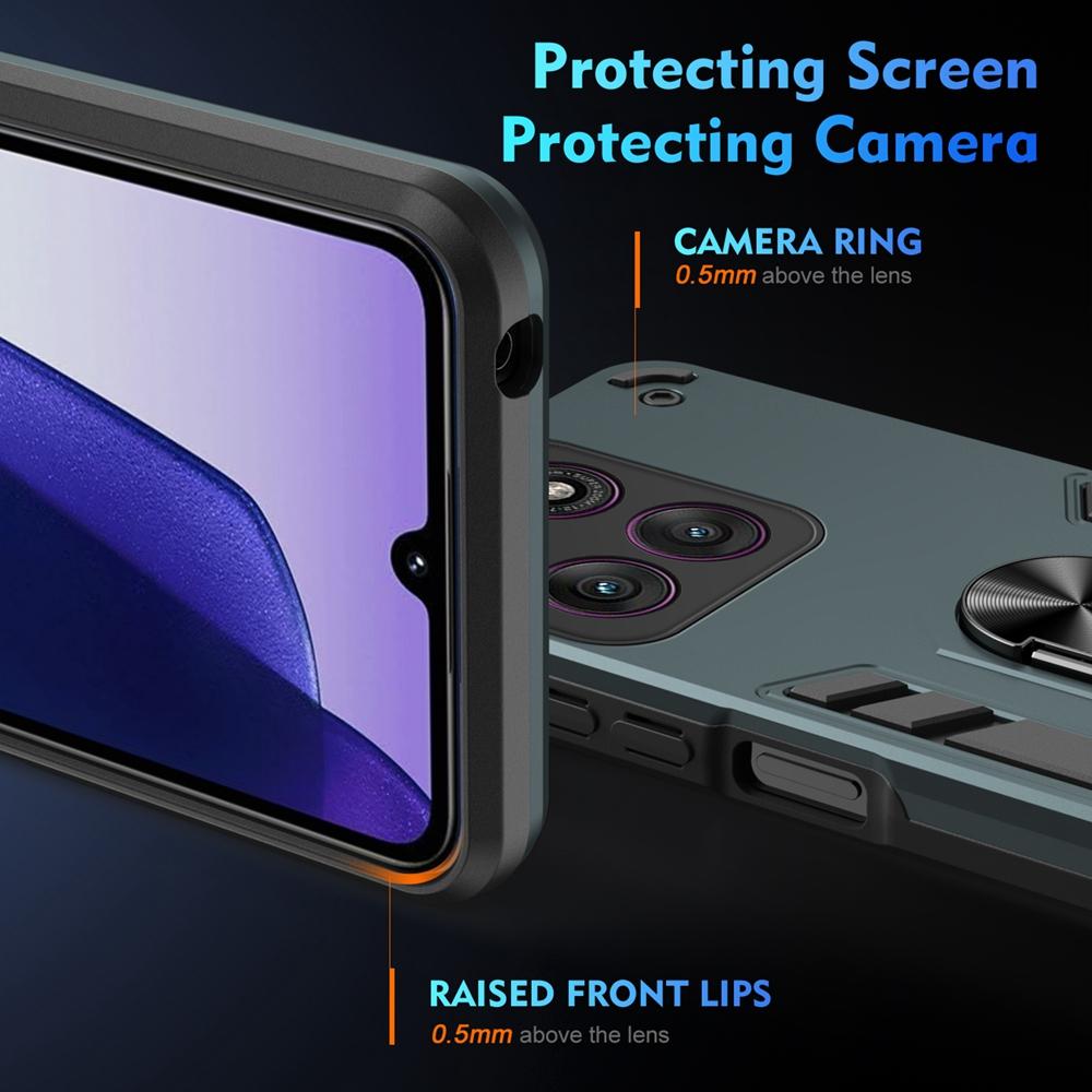 For Motorola Moto Edge 60 Pro 5G Case Lens Protect Shockproof Armor Phone Case For Edge60 Pro Ring Holder Cover